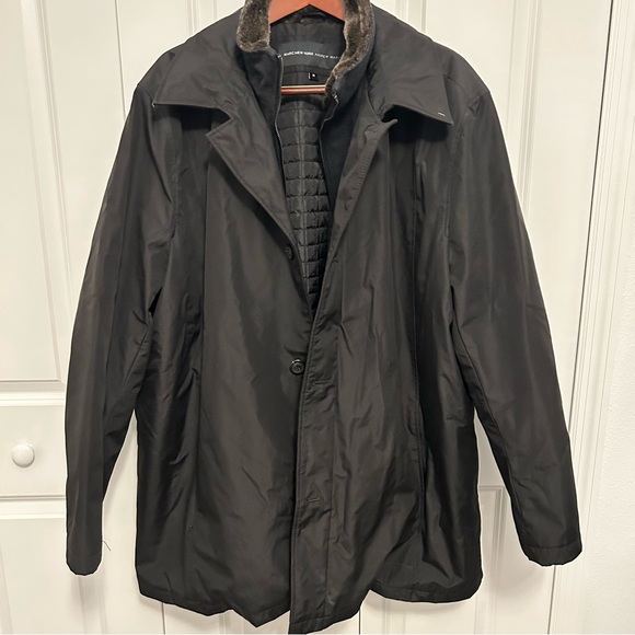 Marc New York‎ by Andrew Marc Men's 3X Chapman City Rain Jacket faux fur collar - Picture 1 of 13